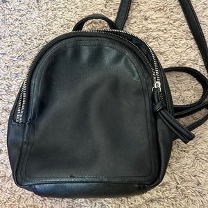 black mini backpack